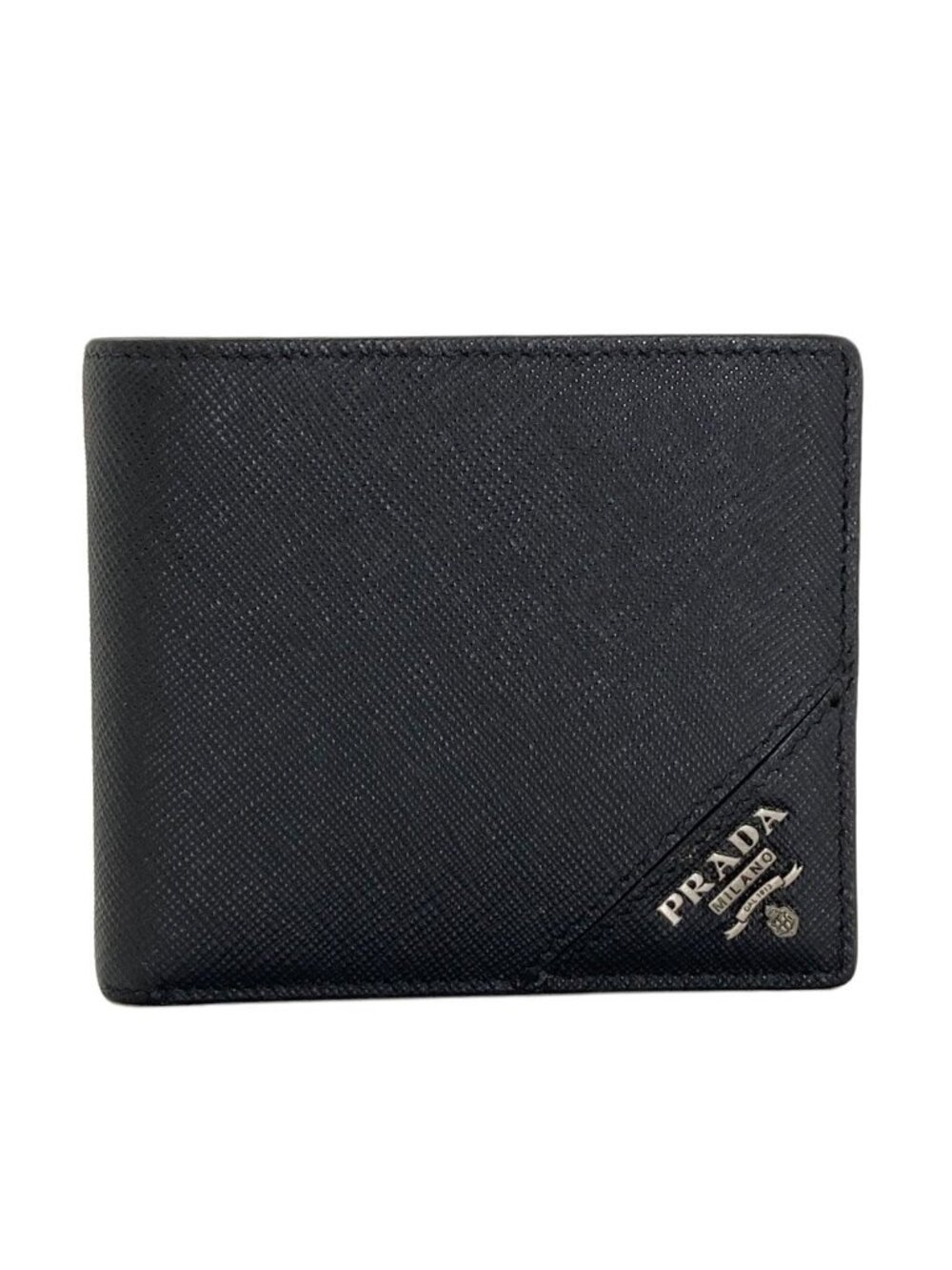 Prada Logo Bifold Wallet Saffiano